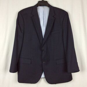 Tommy Hilfiger Classic Dark Blue 100% Wool Suit Jacket Blazer Sport Coat Men 48R